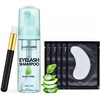 Shampoo Para Pestañas Smart lash En Espuma +5 Parches Hidrogel +brocha