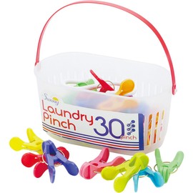 Gendai Hyakka Clothespins SUNNY RAINBOW Laundry Pinch Set of 30 K801RA