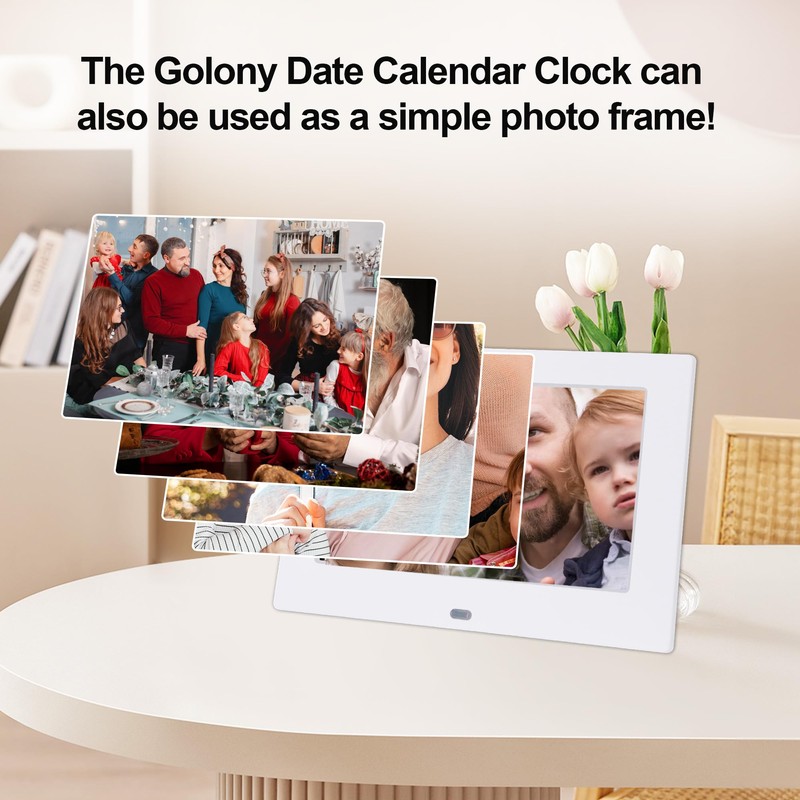 Golony 7 inch Large Digital Day Dementia Clock for Seniors,