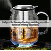 Aquach Borosilicate Glass Teapot 68oz/2000ml - Large Capacity Teapot for