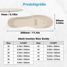 2 Pairs of Warm Lambswool Insoles, EVA Latex Sheep's Wool Shoe Insoles, Soft, Winter Insoles for Men, Women, Adults, 36-46 (36-46)