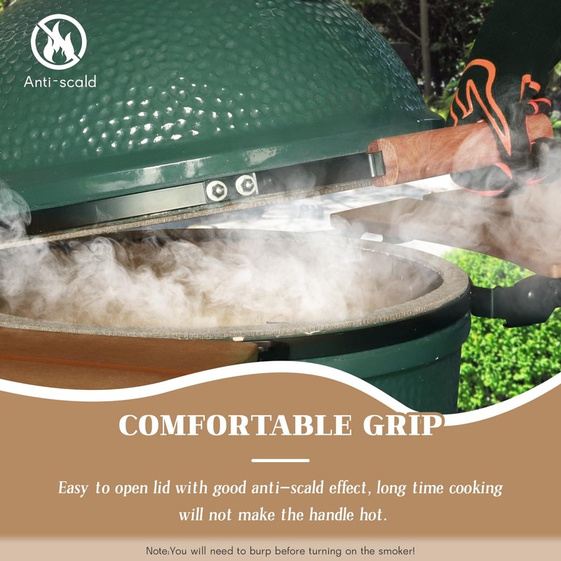 WRKAMA Handle Block Replacement for Large Green Egg,Complete 9in Handle