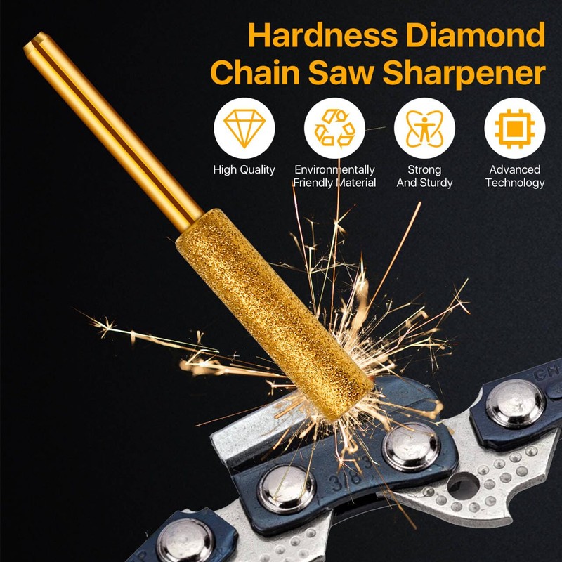 Lainballow 72 Pcs Diamond Chainsaw Sharpener Bits, 3 Size Chainsaw