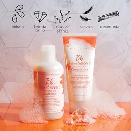 Bumble and Bumble Acondicionador hidratante Invisible Oil de peluquero | Hidratante, Anti Frizz, Brillo, Seguro para el Color | Rizado, ondulado, liso | Con argán, semilla de uva + aceite de coco