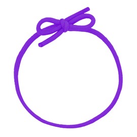 Mandala Crafts 3 Inches Pre-Tied Stretch Loops with Pre Tied Bows from Elastic Ribbon - 100 Purple Elastic Bows Boxes Bows Tags Gift Elastic Wrapping Cord String