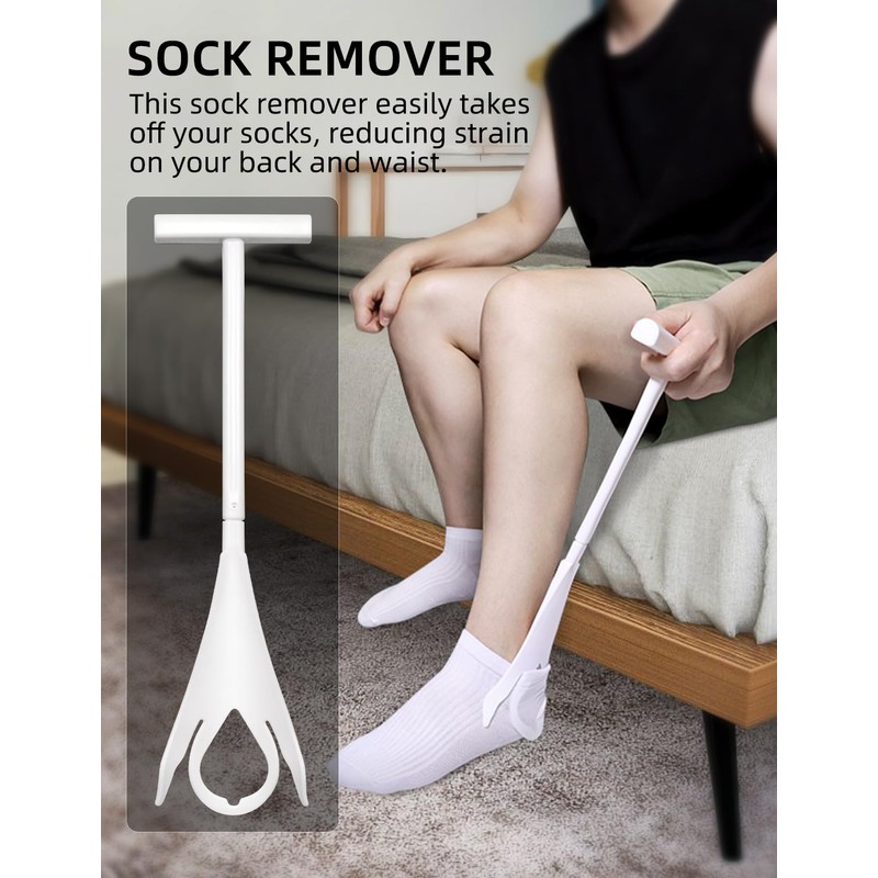 Sock Aid Device for Seniors and Shoe Horn Kit -
