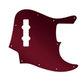 wd Pickguard For Fender Made In Mexico Jazz Bass 4 str red mirror