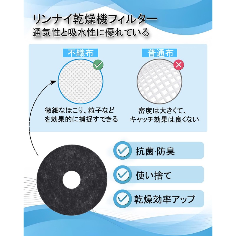 Rinnai Dryer Filter DPF-50 DPF-100 for Clothes Dryer Replacement Filters