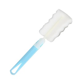 Bottle Brush, Removable Soft Bottle Sponge Scrubber Cup Brush for Glass Baby Bottles