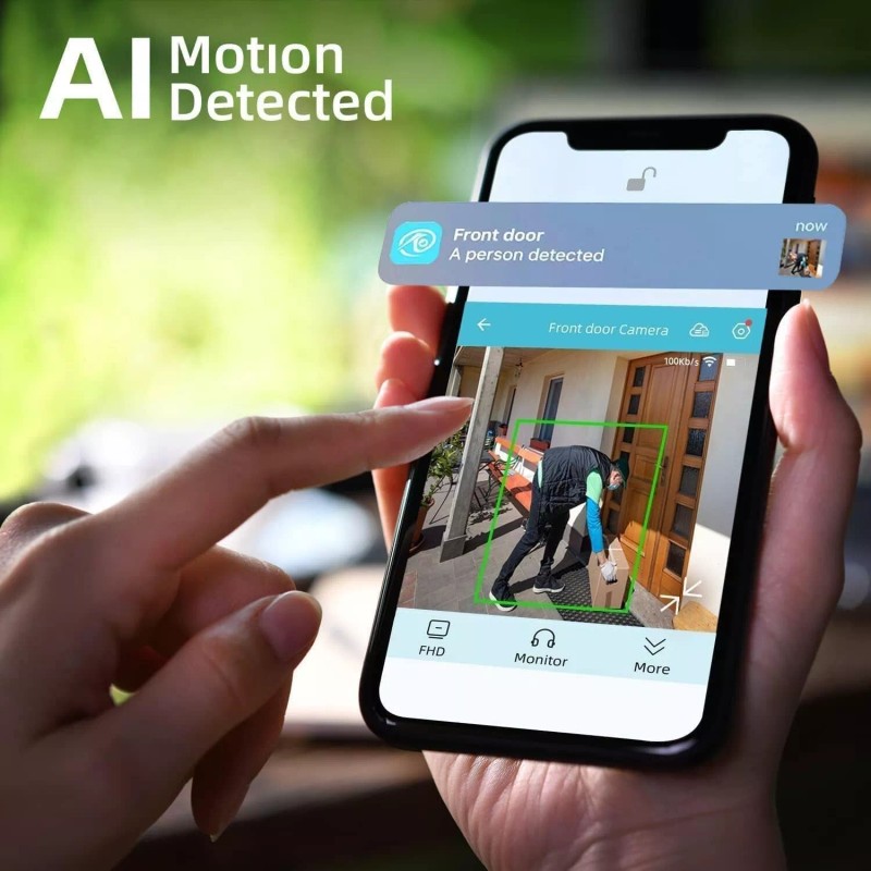 RICHCHO 2K Solar Security Cameras Wireless Outdoor Solar Outdoor Camera