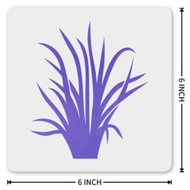 MAGJUCHE Grass Stencil 6 Inches, Reusable Grass Stencil for Painting DIY Crafts Decor