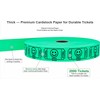Tacticai 2000 Raffle Tickets, Smile, Green (1 of 8 Colors),