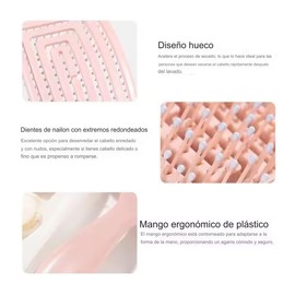 Anti Pull Hair Brush Detangling No Pull for Wet or Dry Hair for All Hair Types, Men, Women and Kids (Red)