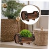 BESPORTBLE Solid Wood Flower Pot Holder Carbonized Preservative for Balcony