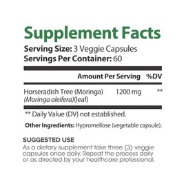 Lumen Naturals Moringa for Women – 1200mg Per Serving – 180 Veggie Capsules – 60 Servings – Made with Natural Ingredients – Non-GMO, Vegan & Gluten-Free (180 Count (Pack of 1))