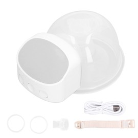 Wearable Breast Pump Rechargeable Mode Adjustable Hands Free Electric Breast Pump Milk Extractor(White Gray )