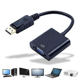 Multibao DP to VGA Adapter, Gold-Plated DisplayPort to VGA Converter Male to Female 1080P HDTV