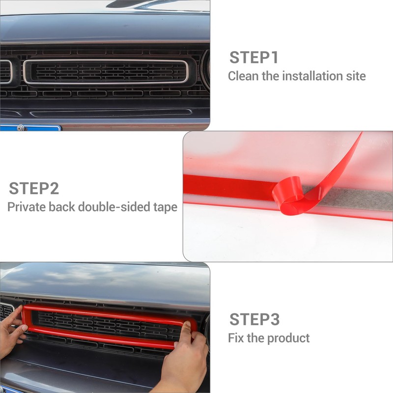 PDKLIN for Challenger Front Grill Mesh Grille Inserts Trim Cover