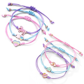 Rhys Pack of 6 bracelets girls, jewellery girls, bracelet children girls, bracelet children, for children, girls, as a gift or party bag for children's birthday parties
