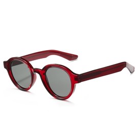 Cyxus Nerd Sunglasses Men Women Retro Polarised Sunglasses Outdoor UV 400 for Driving Fishing Travel P1560, red