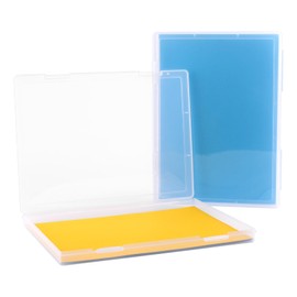 Archive Box A4, Pack of 2, Transparent DIN A4 Storage Box for 8.5 x 11 Inch Letter Paper, Portable Plastic Project Case for Documents, A4 Paper, Letters, Scrapbooks, 30.5 x 22.3 x 2.2 cm