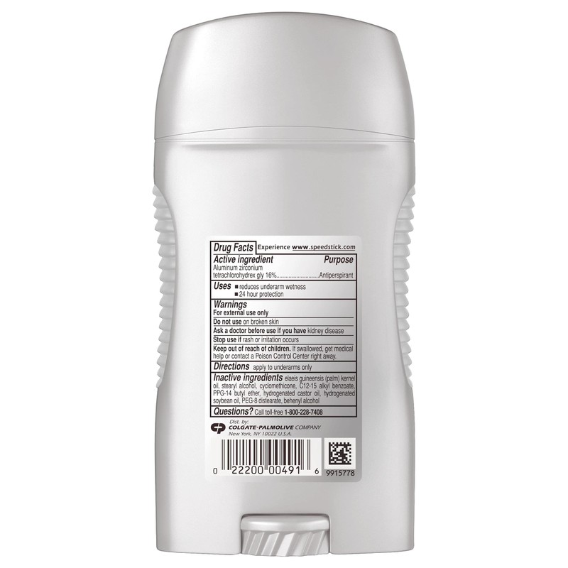 Speed Stick Men's Antiperspirant Deodorant, Unscented, 3 Ounce, 4 Pack