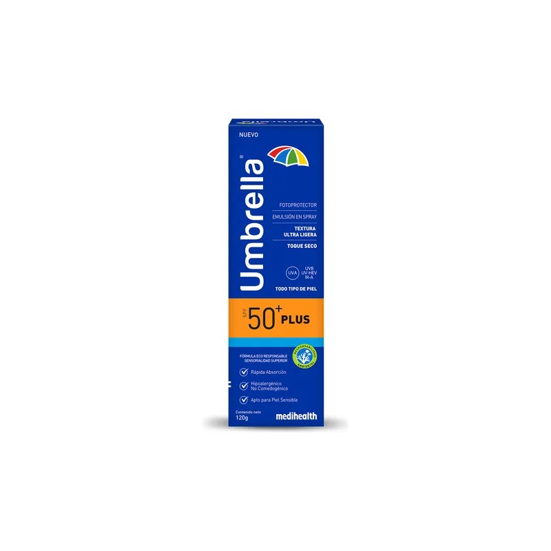 Umbrella Plus SPF 50+,water resistence,todo tipo de piel