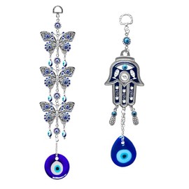 Turkish Blue Evil Eye Evil Eye Nazar Boncuk Butterfly Hamsa Hand Wall Hanging Decoration