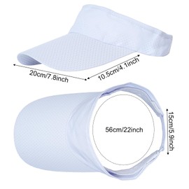 choyaxo 3pcs Sun Visor Hats UV Protection Beach Hats Golf Caps for Men Women Summer Beach Pool Sports Golf White