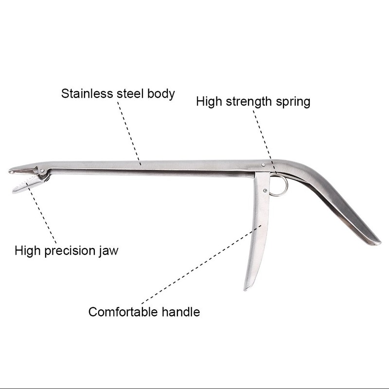 Stainless Steel Fish Hook Remover Pro Fishing Extractor Removing Clamp