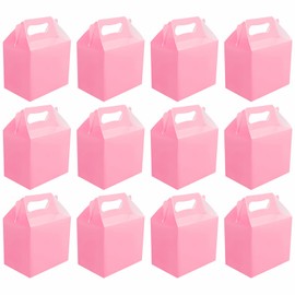 VALUE PACK 12 x Baby Pink Paper Lunch Box Going Home Present Picnic Boxes