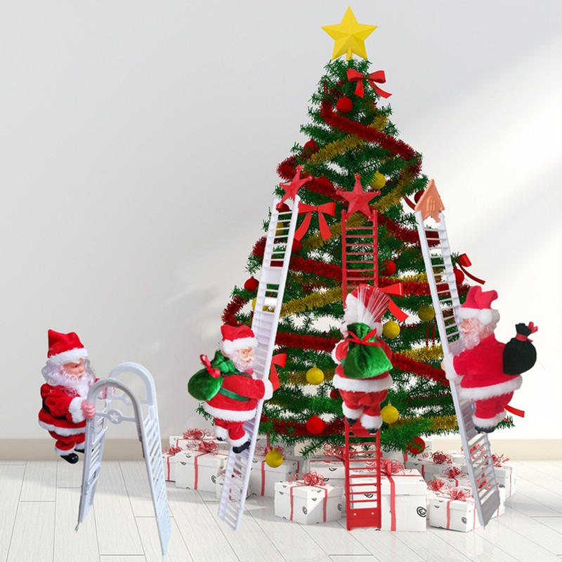 Christmas Decoration Supplies Electric Climbing Ladder Christmas Tree Ornament Toys