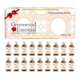 Greenwood Essential Oil Kit 100% Natural Therapeutic Grade 15ml (0.50oz) per piece - Pack of 18