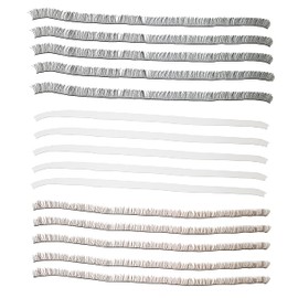 15pcs Doll Eyelashes Strips 20cm Length 8mm Width Fake Eye Lashes Baby Dolls Accessories 3 Colors (Brown, Black, White) 5pcs Each Color