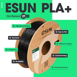 eSUN PLA+ Filament 1.75mm 1KG, 3D Printer Filament Dimensional Accuracy +/- 0.03mm, 1kg Cardboard Spool(2.2lbs) 3D Printing Filament, Fits for Most FDM 3D Printers,Brown