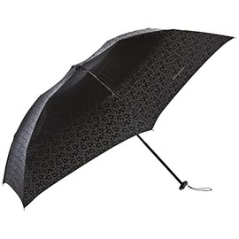 Moonbat Men's Folding Umbrella, Mila Schon Logo Jacquard Men's Umbrella, Folding Umbrella, Mini Umbrella, Men's, Black, Rib Length: Approx. 23.6 inches (60 cm), Black