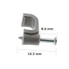 Reulin 1mm T&E Cable Clips, Pack OF 100, Grey, 5x8mm