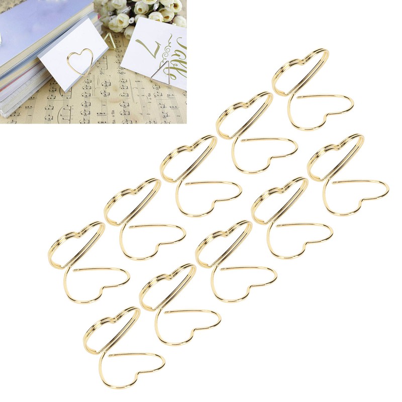 50Pcs Place Card Holder Heart Shape Cute Colorfast Table Card