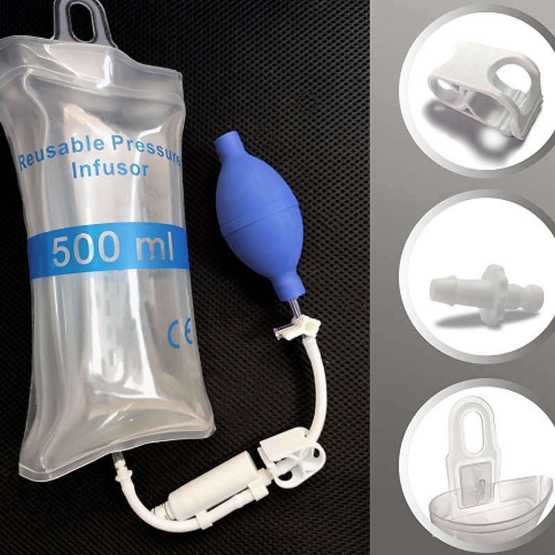 500ml Pressure Infusion Bag Transparent Pressure Infuser Bag for Patient