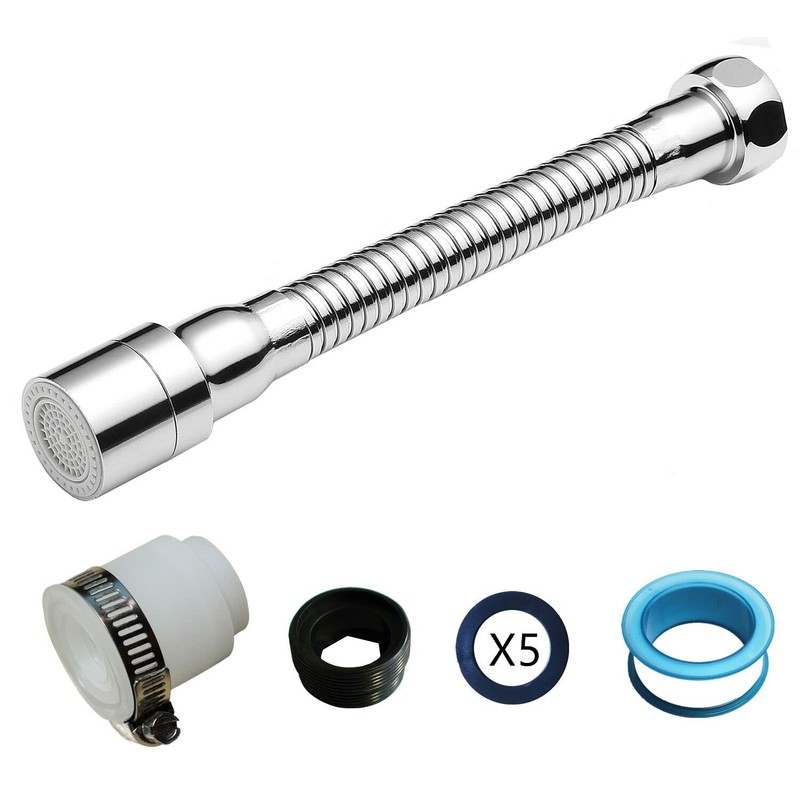 Metal Faucet Sprayer Attachment Sink Aerator Swivel Extender For Kitchen