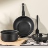 Simple Deluxe 12 Pcs Non-Stick Cookware Set, with Black Granite