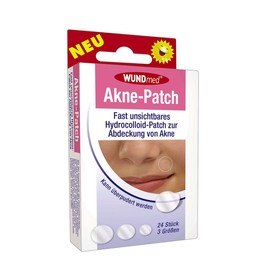 Wundmed Pack of 10 acne patches, 24 pieces, 10 packs of 24 pieces.