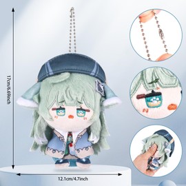 UTIEHD Honkai Star Rail Plush Key Ring, Cute 10 cm Collectible Dolls - Compact Size for Bags and Keys for Fans (Huohuo)
