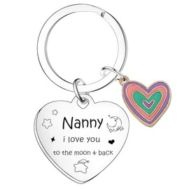 Nfyxcaz Nanny Gifts Nanny Keychain From Grandson Granddaughter Mothers Day Gifts Christmas Birthday Gift For Nanny Grandma Gifts