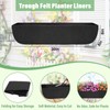 Riare 4 Pack 30 Inch Black Fabric Window Box Liners-