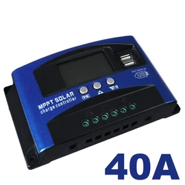30/40/50/100A Solar Panel Charge Controller 12V 24V Regulator Auto Dual USB Mppt (40A)