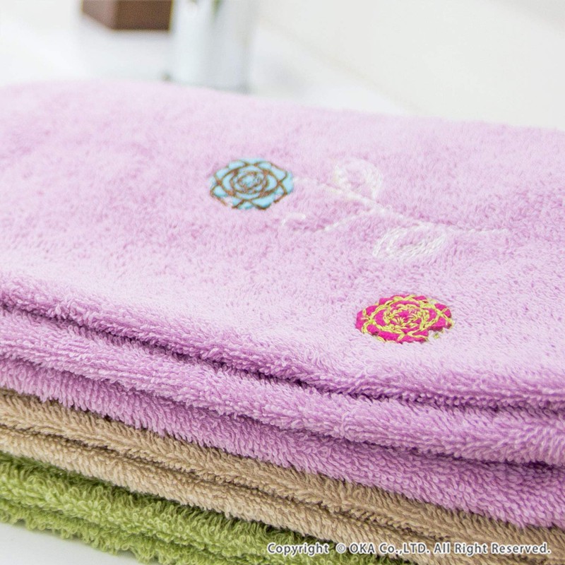 OKA Etoffe Face Towel, Approx. 30.3 x 13.4 Inches (77