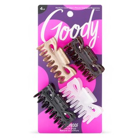 Goody Classics Claw Hair Clip, Medium, 4 Count