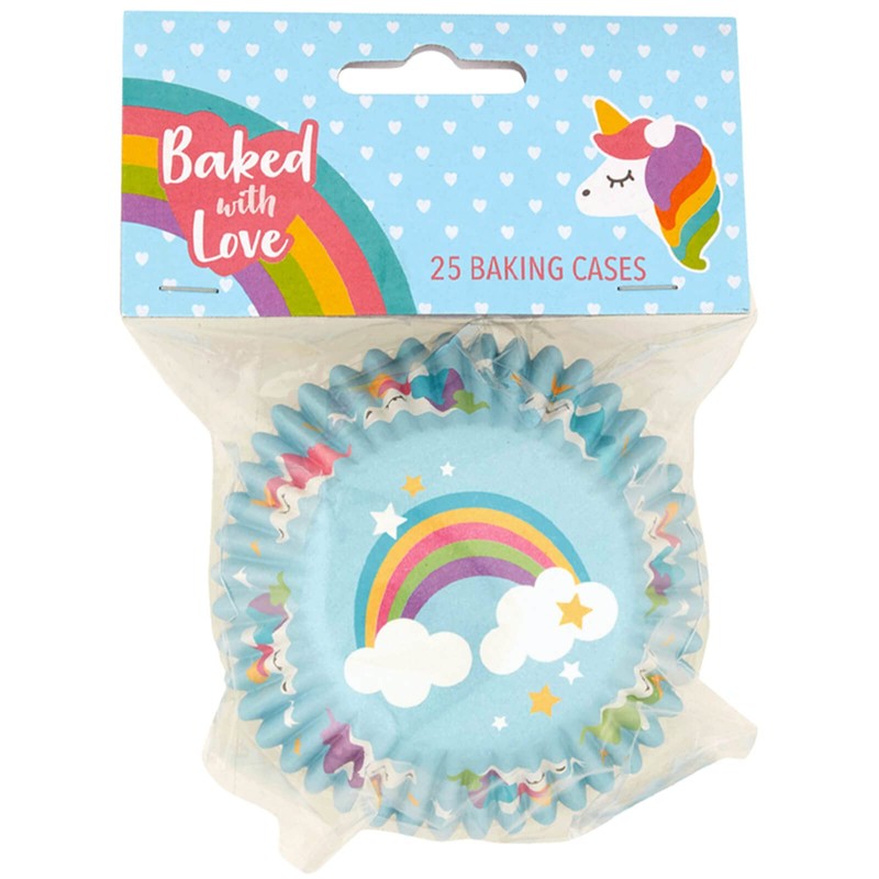 Baked With Love Unicorn Foil Lined Baking Cases, Cupcake Cases,