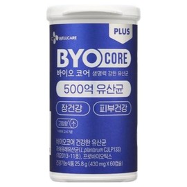 BYO Core Healthy Live Lactobacillus 50 billion, 60 tablets, 1 unit / BYO 코어 건강한 생유산균 500억, 60정, 1개